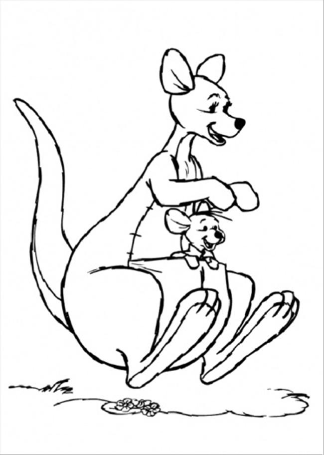 Pet Sitting Kangaroo Coloring Day : KidsyColoring | Free Online ...