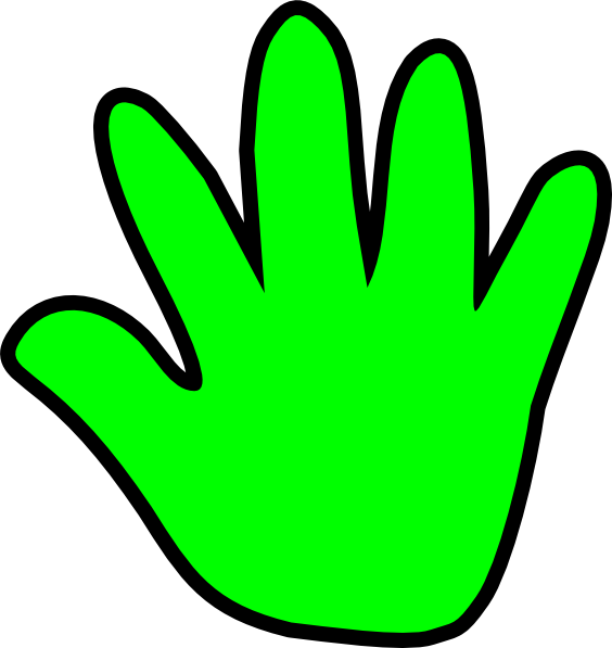 Child Handprint Green clip art | Clipart Panda - Free Clipart Images