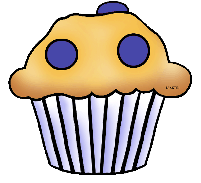 Free Mini Images Arts Clip Art by Phillip Martin, Blueberry Muffin