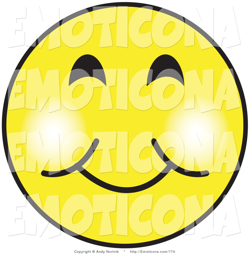 Vector Illustration of a Yellow Smiley Face Graphic with a Closed ...