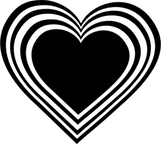 black and white heart graphics and comments