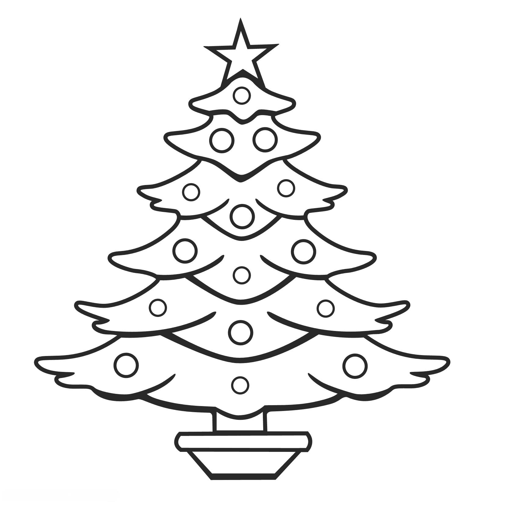 latest christmas tree coloring pages for kids free printable ...