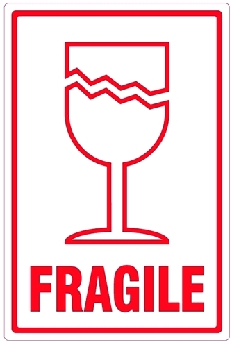 FRAGILE with symbol (Large) - Parcel/Pallet Labels - ClipArt Best ...