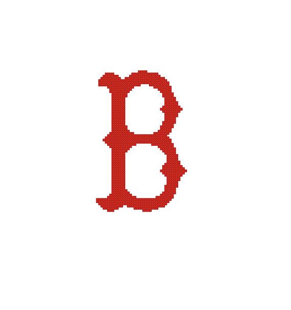 Cross stitch pattern, Crochet Graph Pattern PDF Red Sox Logo Instant …