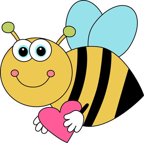 Flying Cartoon Valentine Bee with Heart Clip Art - Flying Cartoon ...