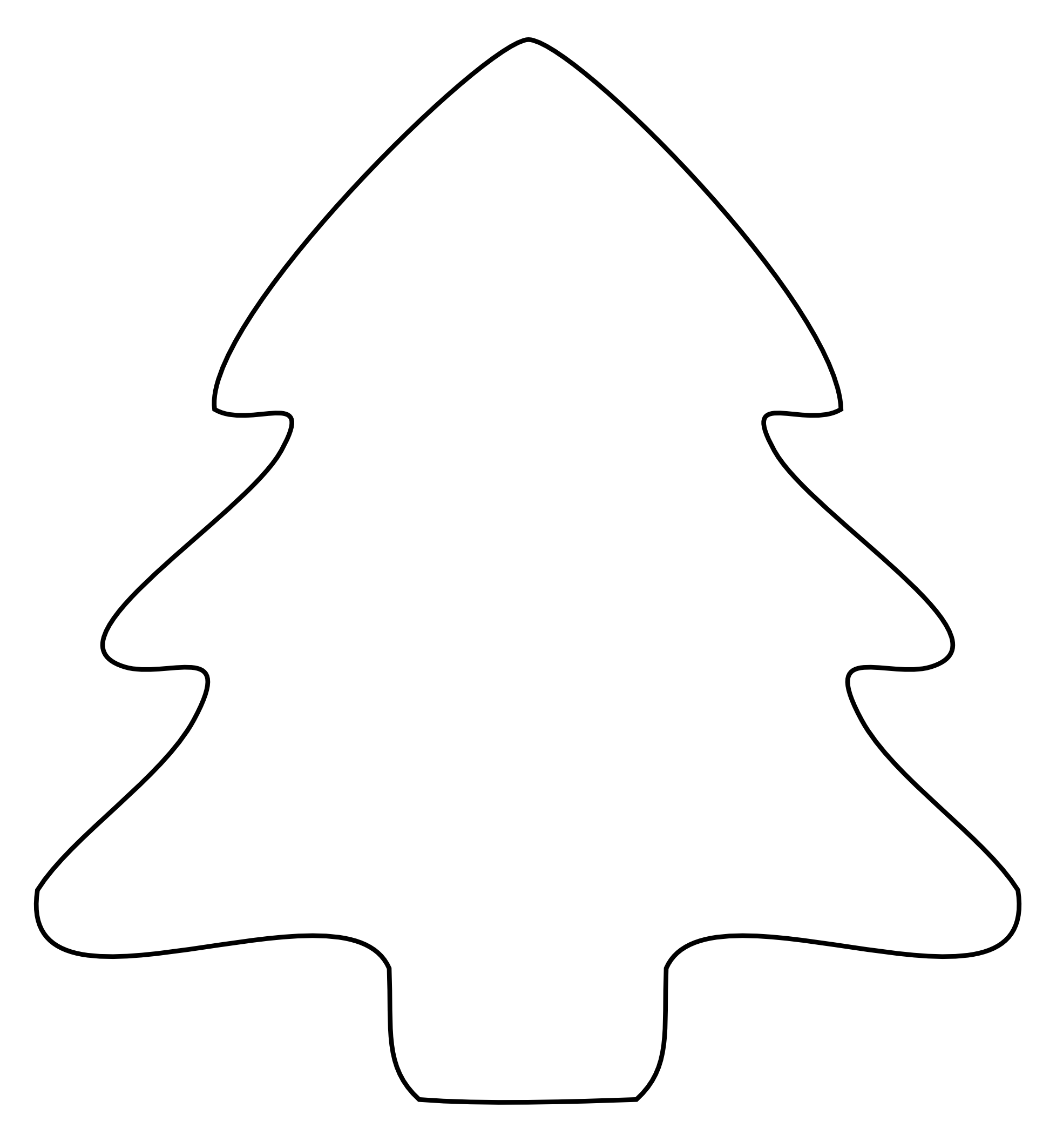 free black and white christmas tree clip art - photo #44