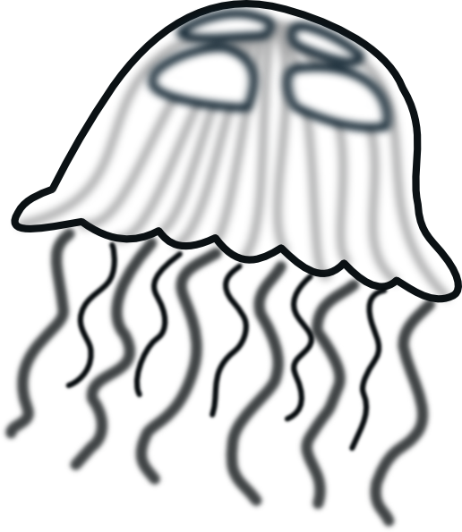 Jellyfish Clipart Black And White | Clipart Panda - Free Clipart ...