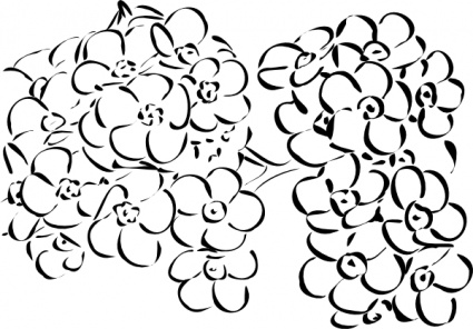 Flowers Outline clip art vector, free vector images - Vector.