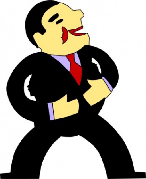 Cartoon Man Wearing Suit Tie clip art Vector | Free Download