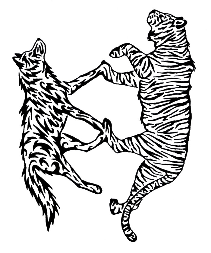 deviantART: More Like Wolf-Tiger-Phoenix Tattoo by 13star