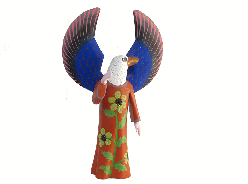 WD-3 EAGLE BIRD | A Oaxacan Wood Carving Handmade in Mexico ...