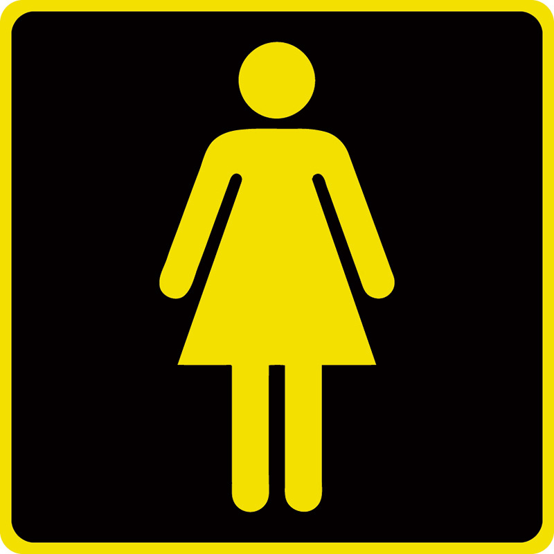 Female Sign (Wall) : Ladies' Restroom Placards - ClipArt Best ...