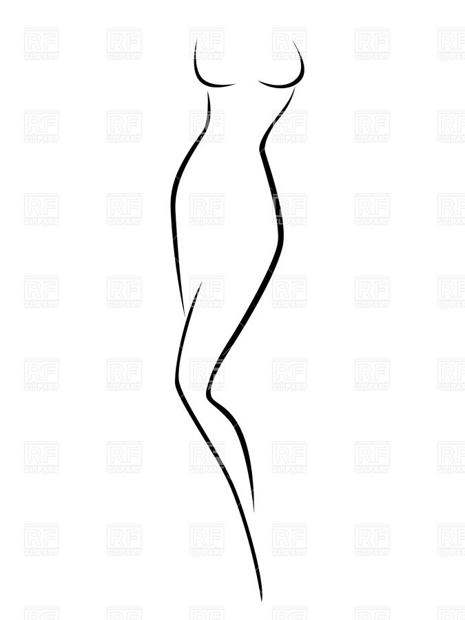 Outline Of Female Body - Cliparts.co