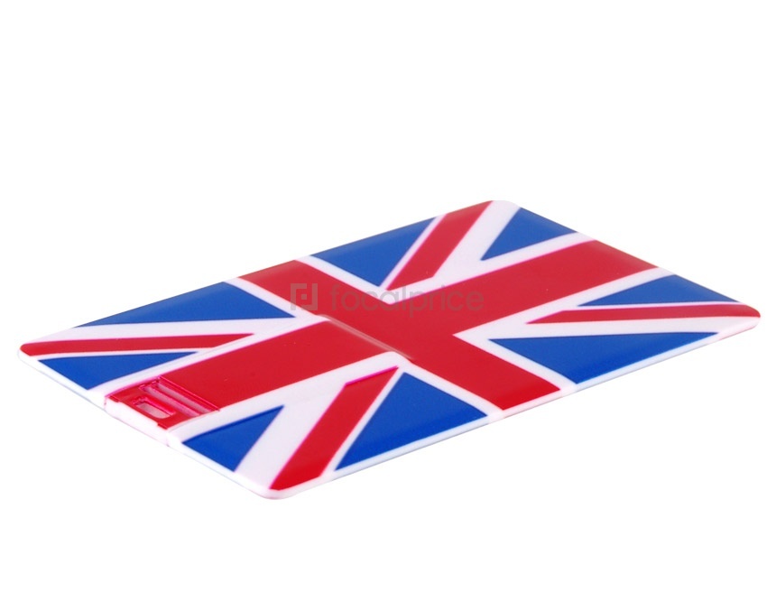 British Flag Shaped 8GB Card USB Flash Drive