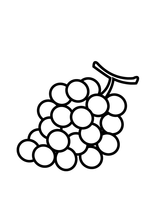 grapes coloring pages to print for kids - Coloring Point