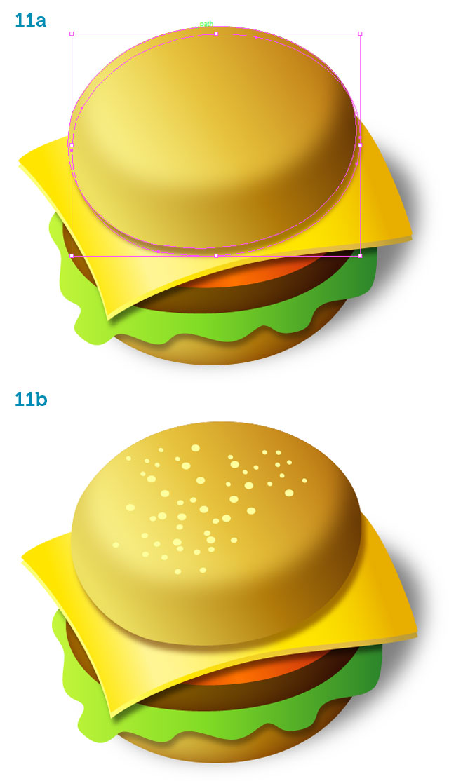 Create a Tasty Burger Icon in Illustrator | Cute Little Factory