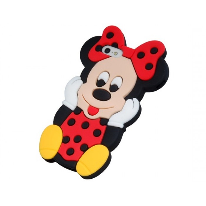 Cartoon Mouse Shaped Silicone Protective Case for iPhone 5S/