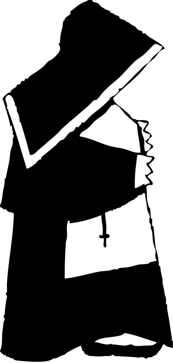 covered nun - vector Clip Art
