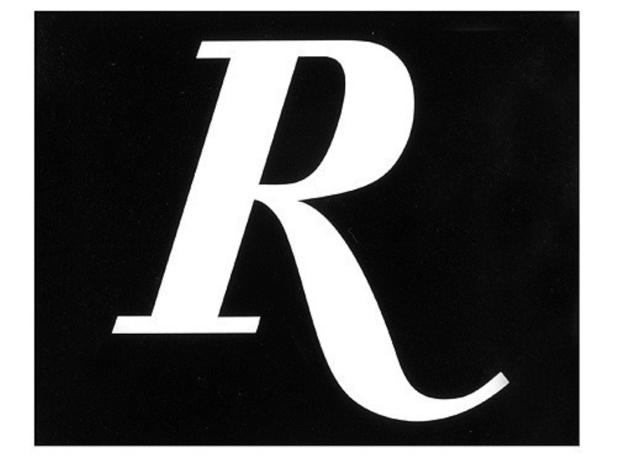 Remington R Logo Decal White