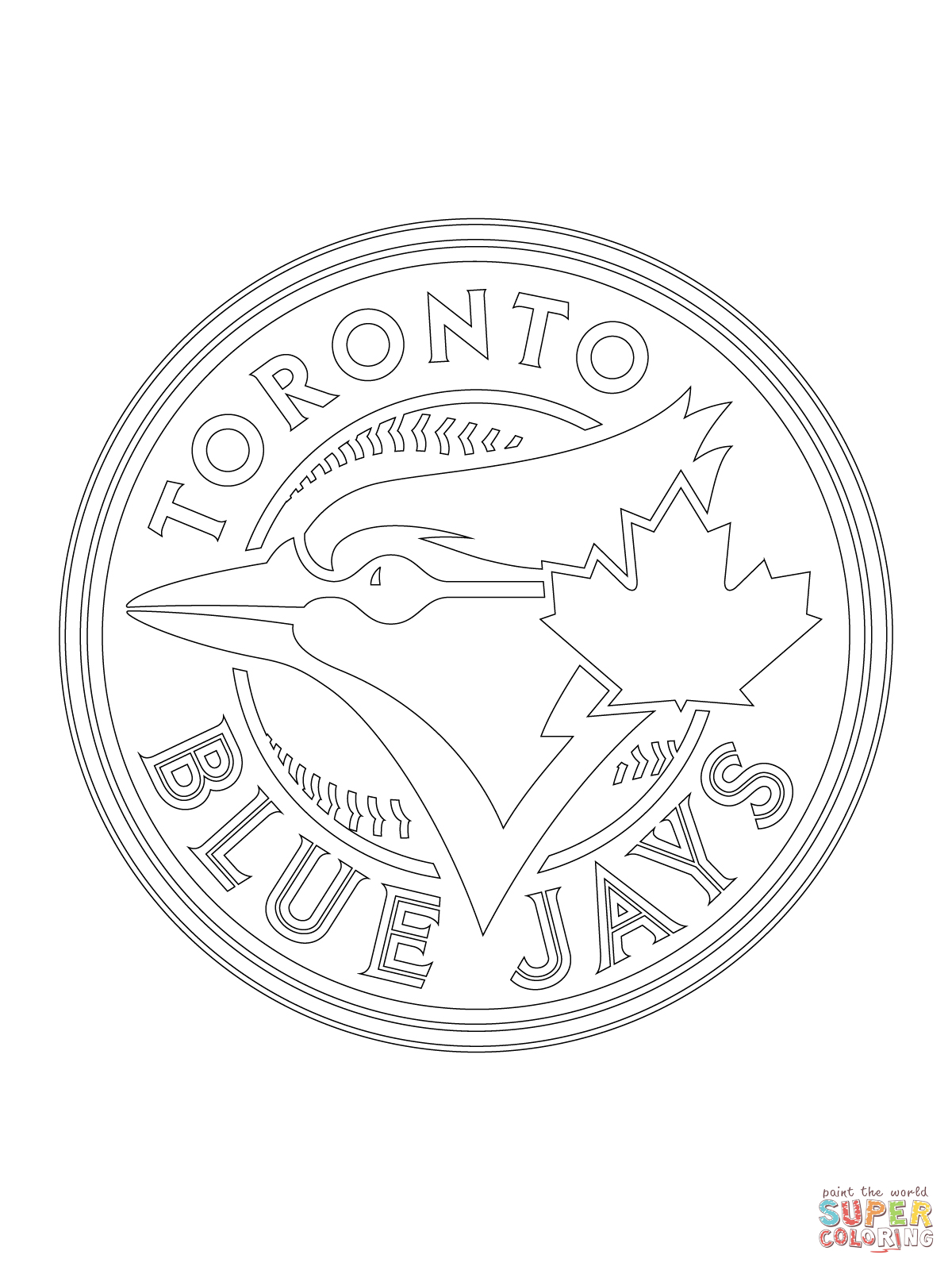 Toronto Blue Jays Logo Coloring page | Free Printable Coloring Pages