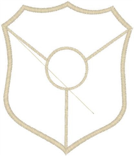 International Embroidery Design: Shield Outline from Hirsch