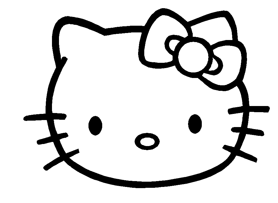 Pix For > Hello Kitty Face Outline