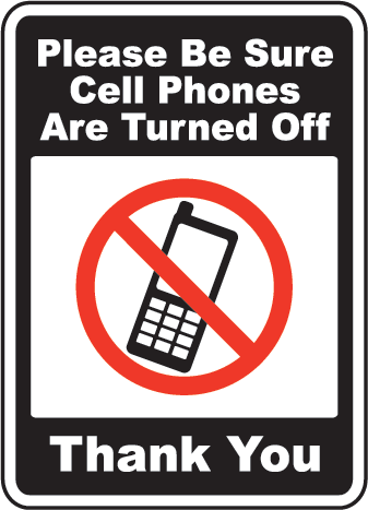 Cell Phones Turned Off Sign by SafetySign.com - F7201