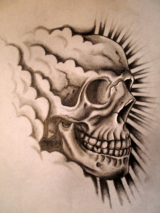 happy skull tattoo design by danleicester on DeviantArt