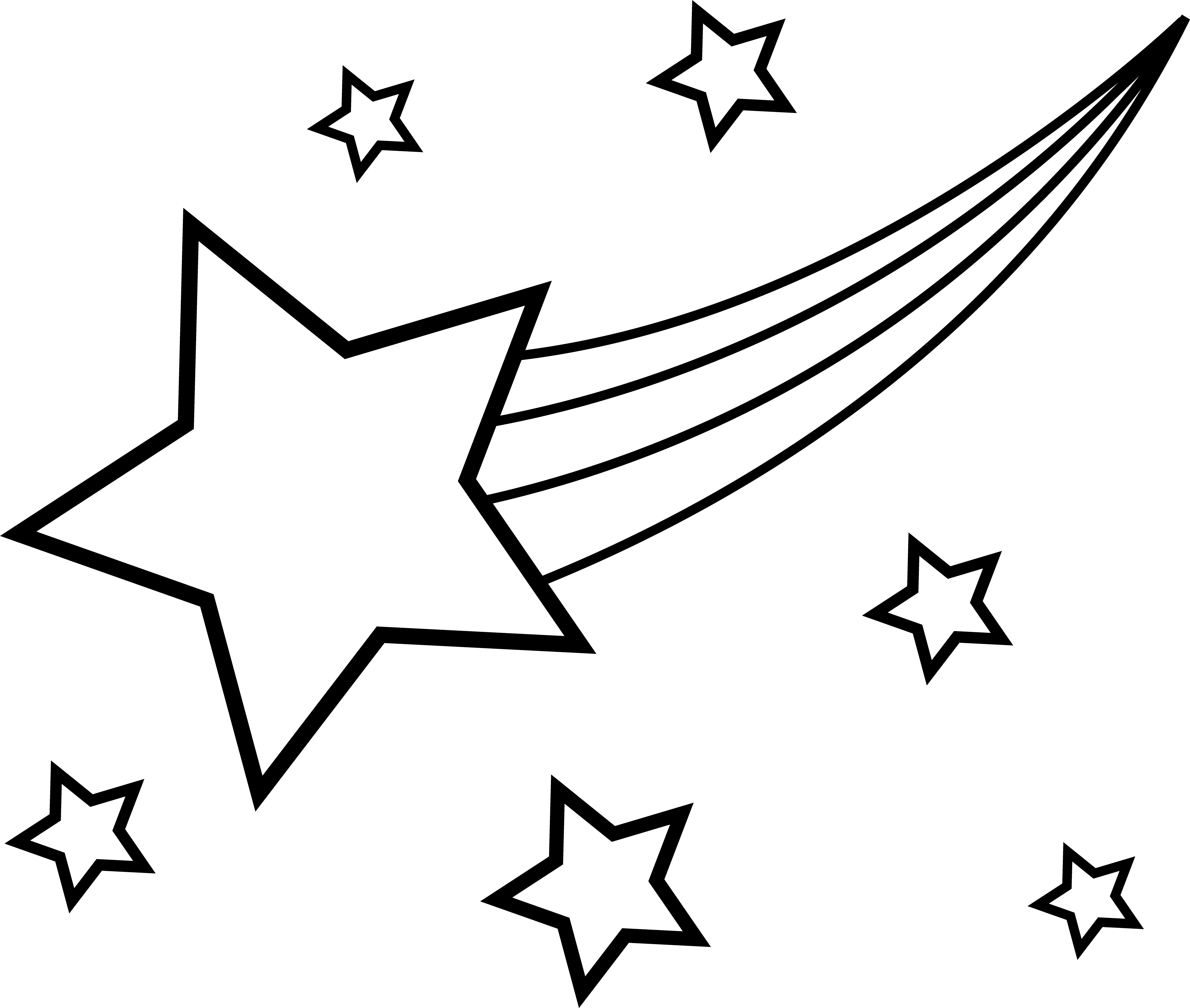 Shooting Stars Drawing - ClipArt Best