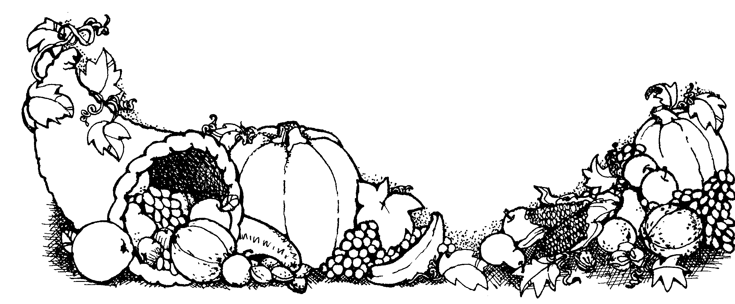 free black and white clip art for thanksgiving - photo #26