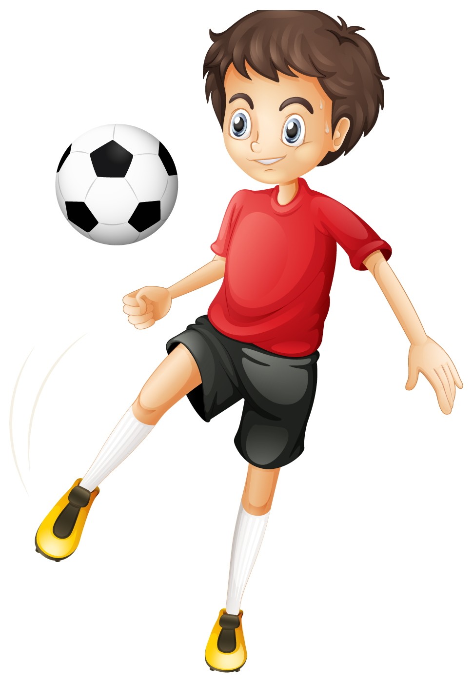 Boy Playing Football Cartoon - Cliparts.co