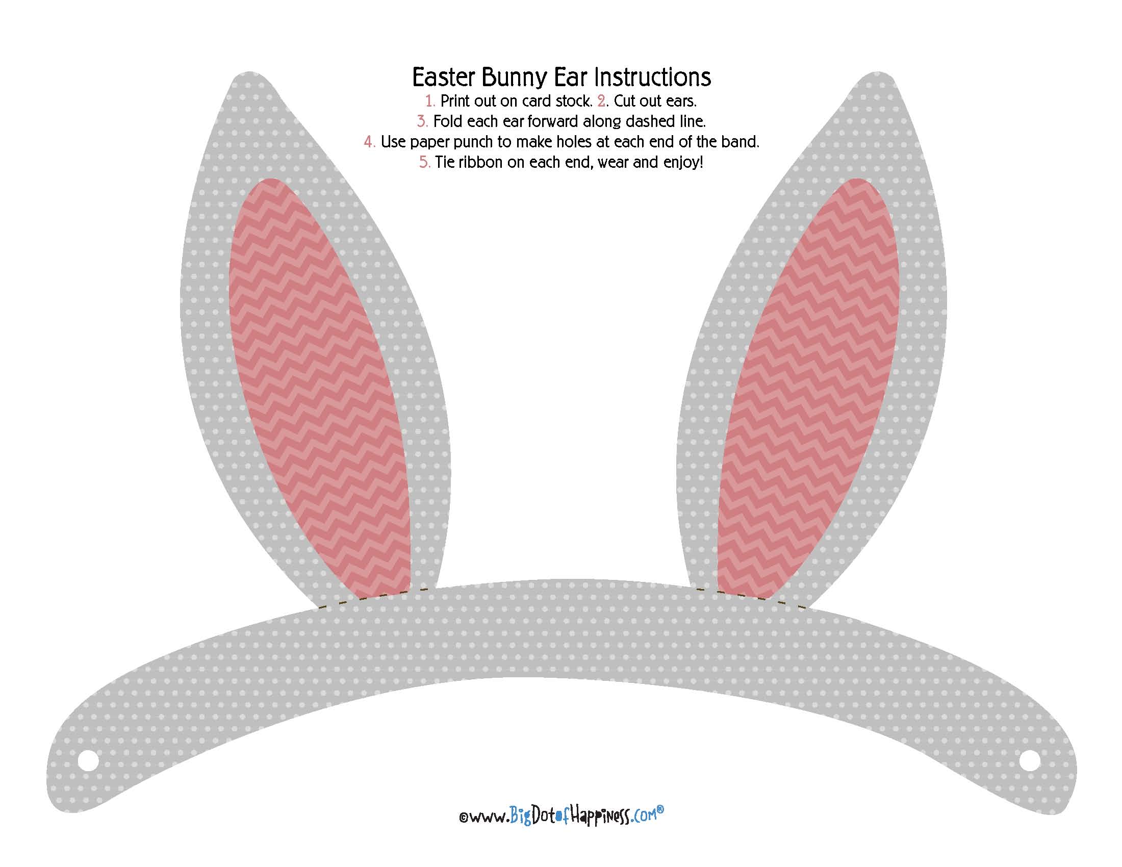 Hippity Hoppity – Bunny Ear Free Printable / Big Dot Of Happiness