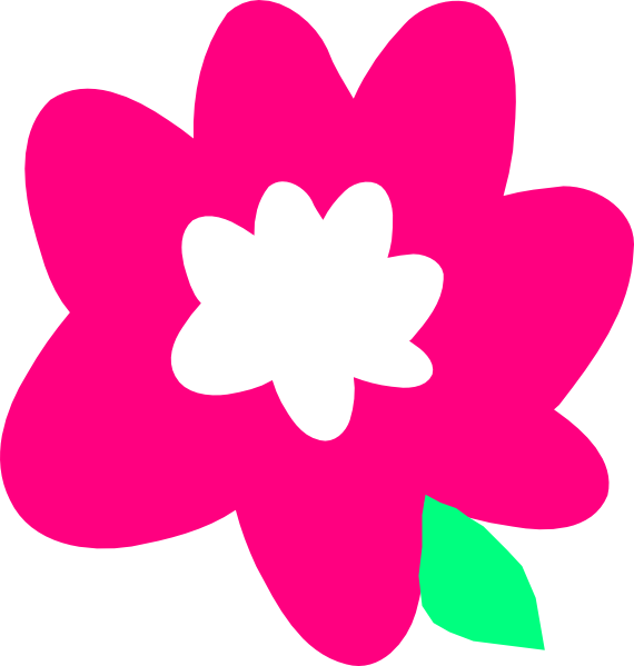 Pink Cartoon Flower clip art - vector clip art online, royalty ...