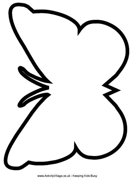 Butterfly template - could use with folded paper printmaking ...