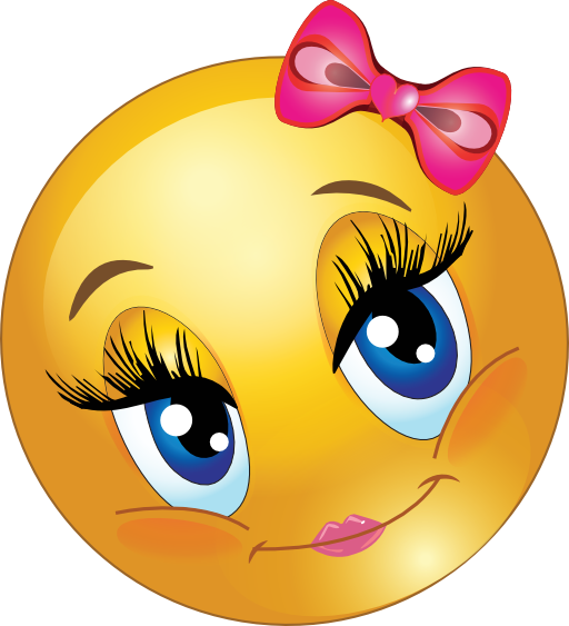 Cute Lovely Girl Smiley Emoticon Clipart | i2Clipart - Royalty ...