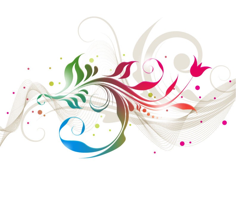 Colorful Floral Designs Vector Graphic | Free Vector Graphics ...