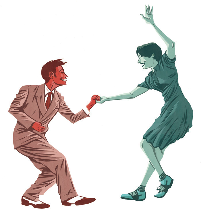 50s Dancing Illustration