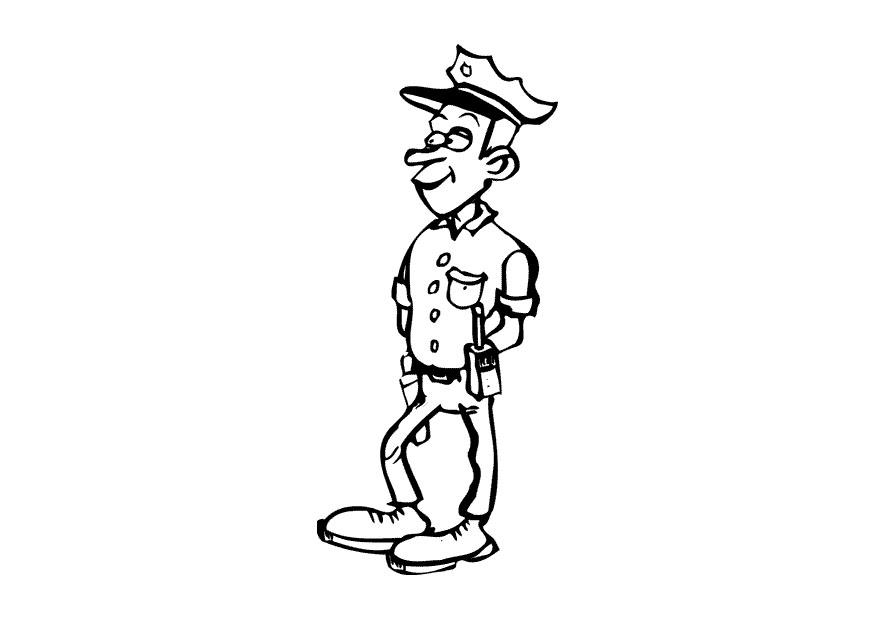 Coloring page police officer - img 11446.