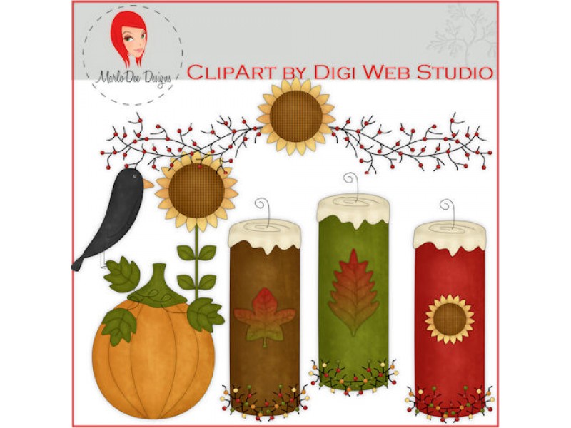 Autumn Season Accents Set 2 Clip Art by Digi Web Studio - Digi Web ...