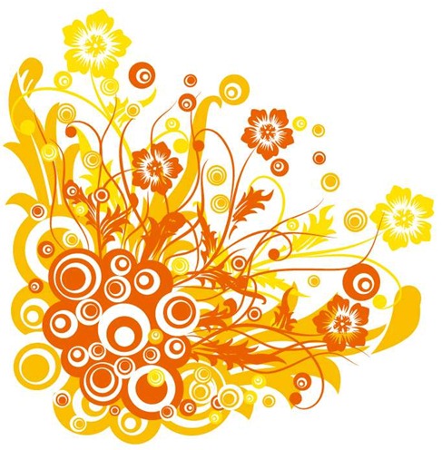 Free Vector Graphic – Flowers and Swirls | Free Vector Graphics ...