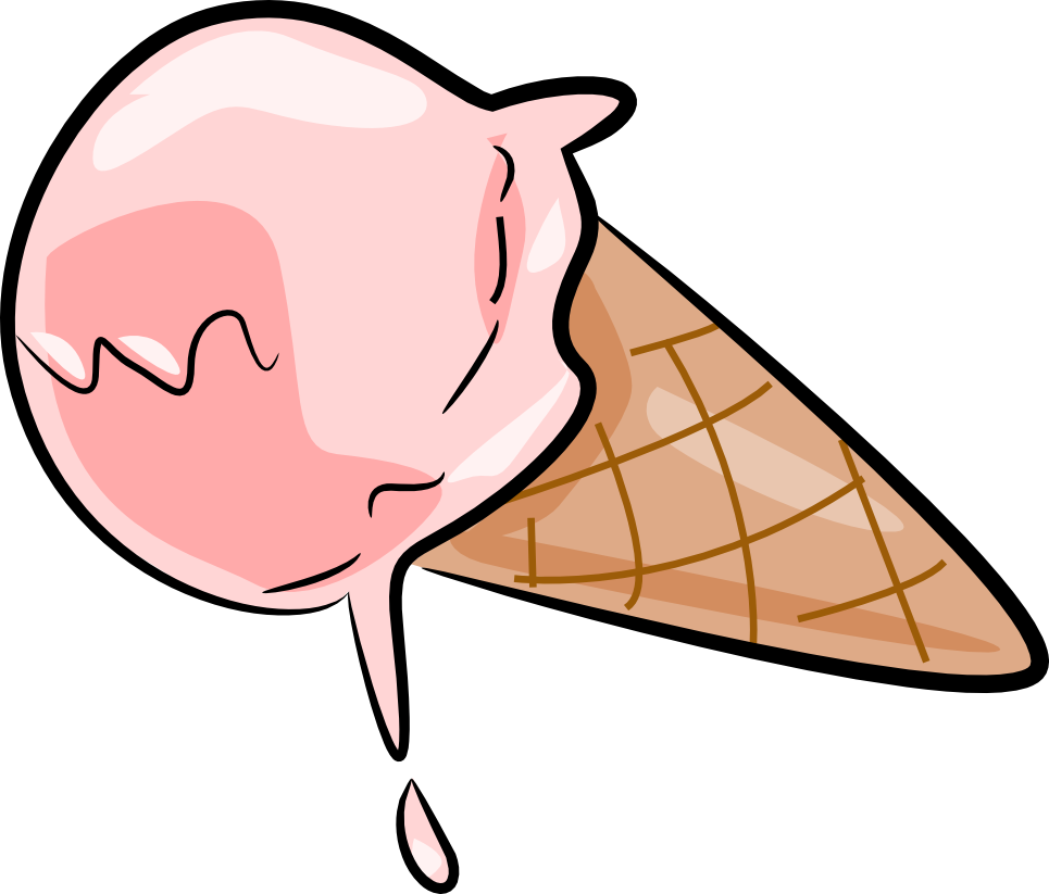 The Totally Free Clip Art Blog: Food -Melting ice cream cone