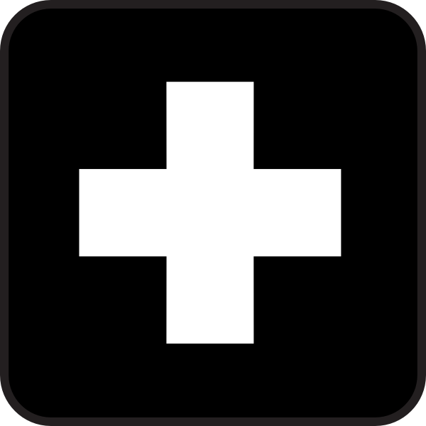First Aid Map Sign 2 clip art - vector clip art online, royalty ...