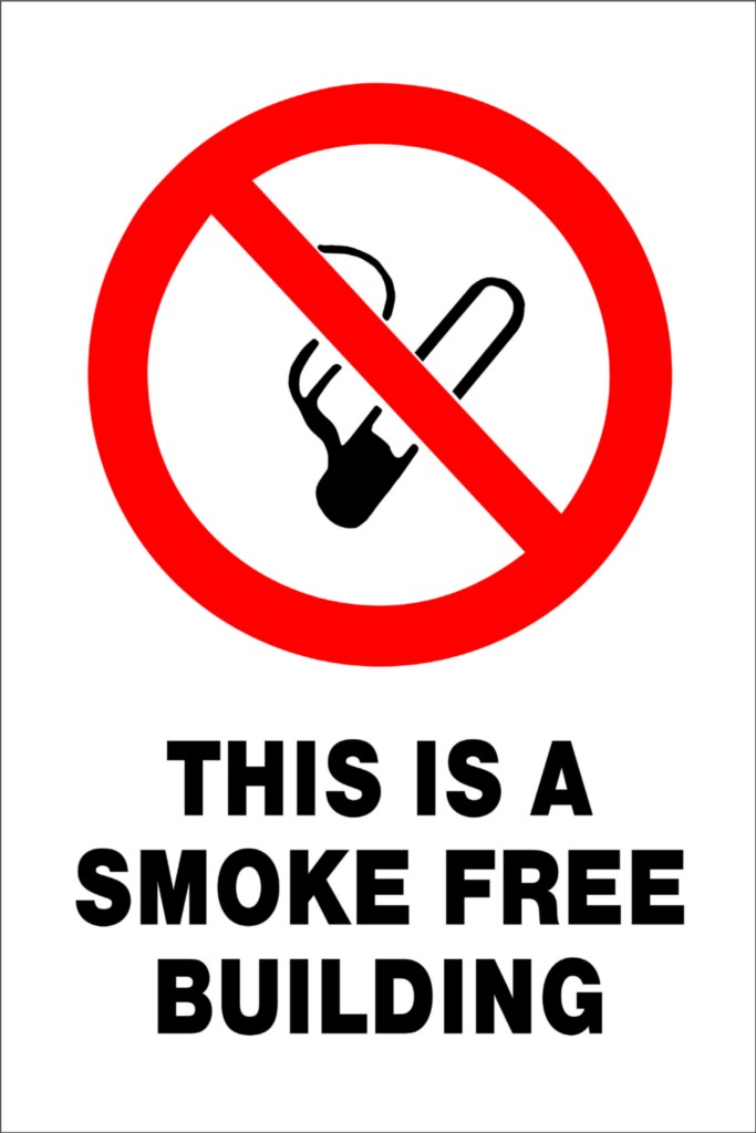 Safety Sign This Is A Smoke Free Building 200x300 Aluminium ...