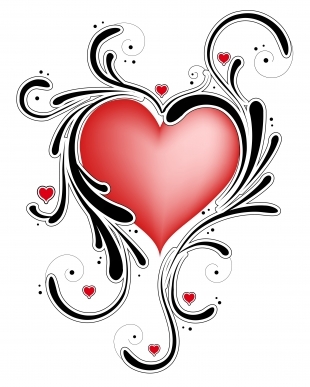 Hearts Swirl Tattoo Design | Tattoobite.com