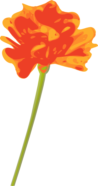 Orange Flower clip art - vector clip art online, royalty free ...