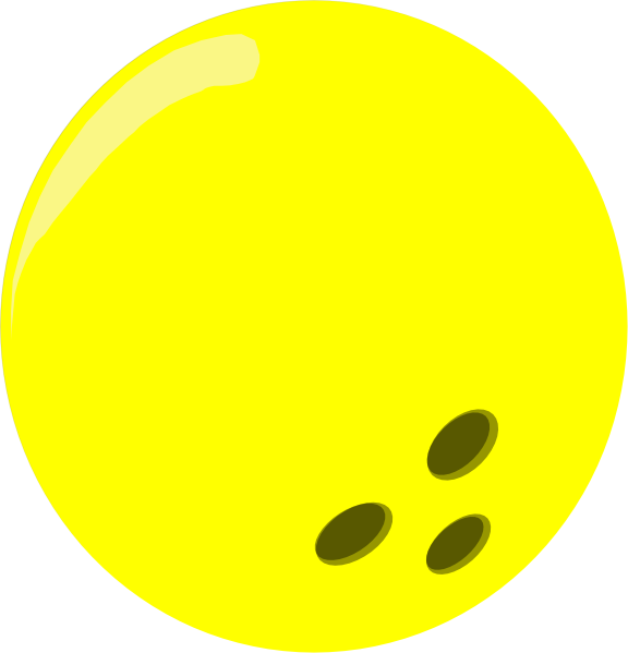 Bowling Ball - Yellow clip art - vector clip art online, royalty ...