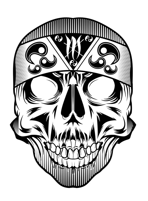 skull and shield on Behance