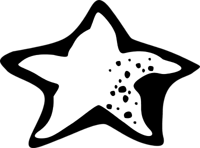 Starfish Clip Art Black And White | Clipart Panda - Free Clipart ...