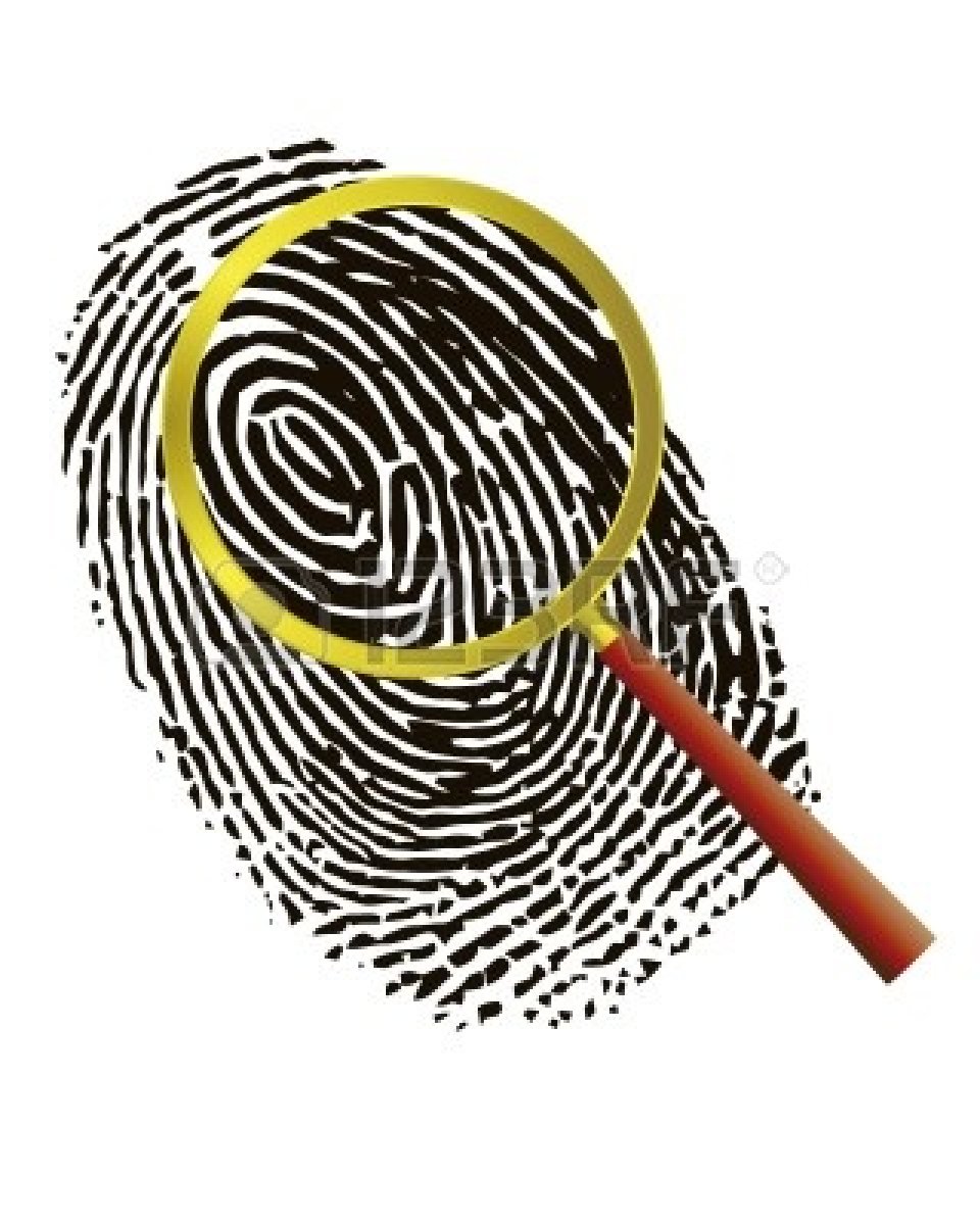 Magnifying Glass With Fingerprint Clipart | Clipart Panda - Free ...