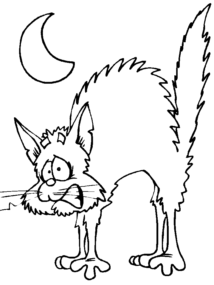 Halloween Moon Coloring Pages Images & Pictures - Becuo